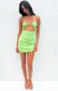 Zona Green Mini Dress sold by Beginning Boutique