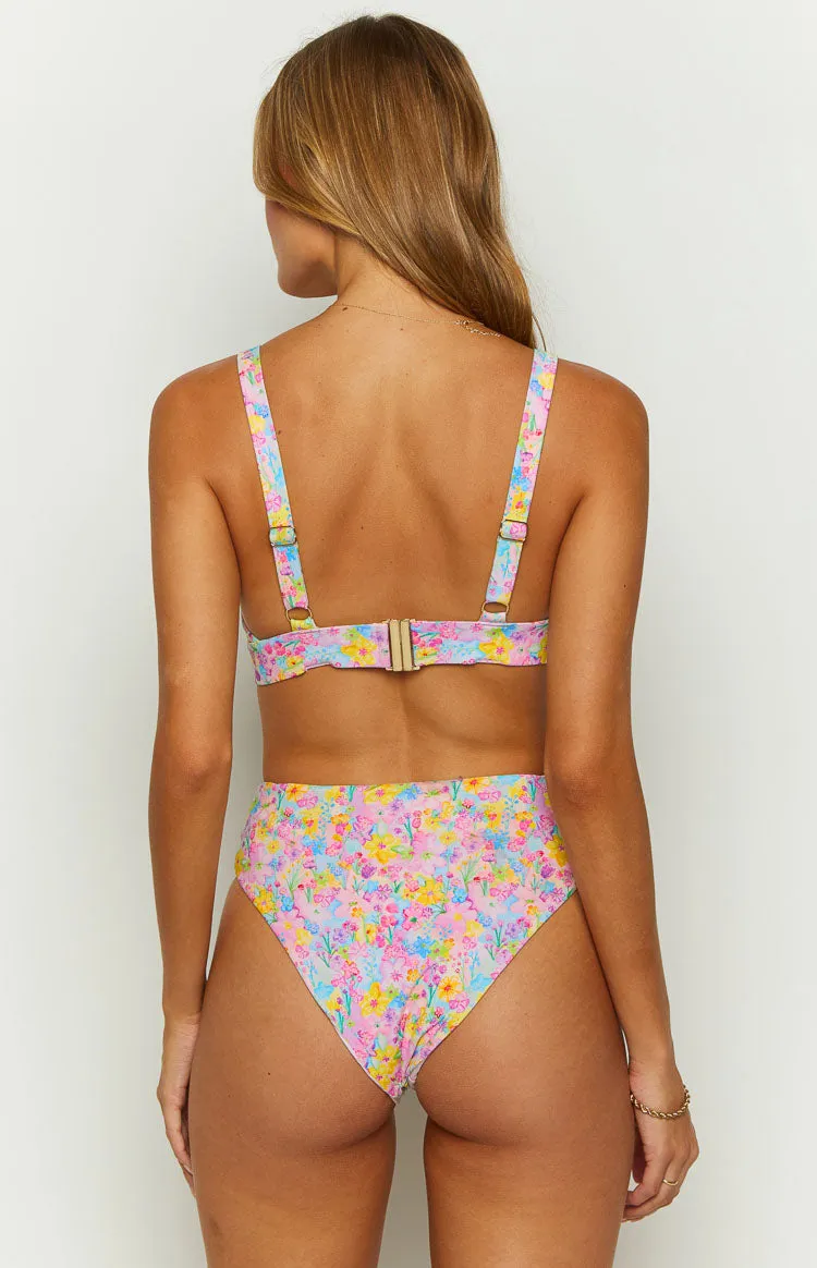 9.0 Swim Majorca Painted Floral High Waisted Bikini Bottoms sold by Beginning Boutique product image thumbnail 5