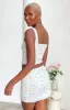 Kierra White Floral Mini Skirt sold by Beginning Boutique