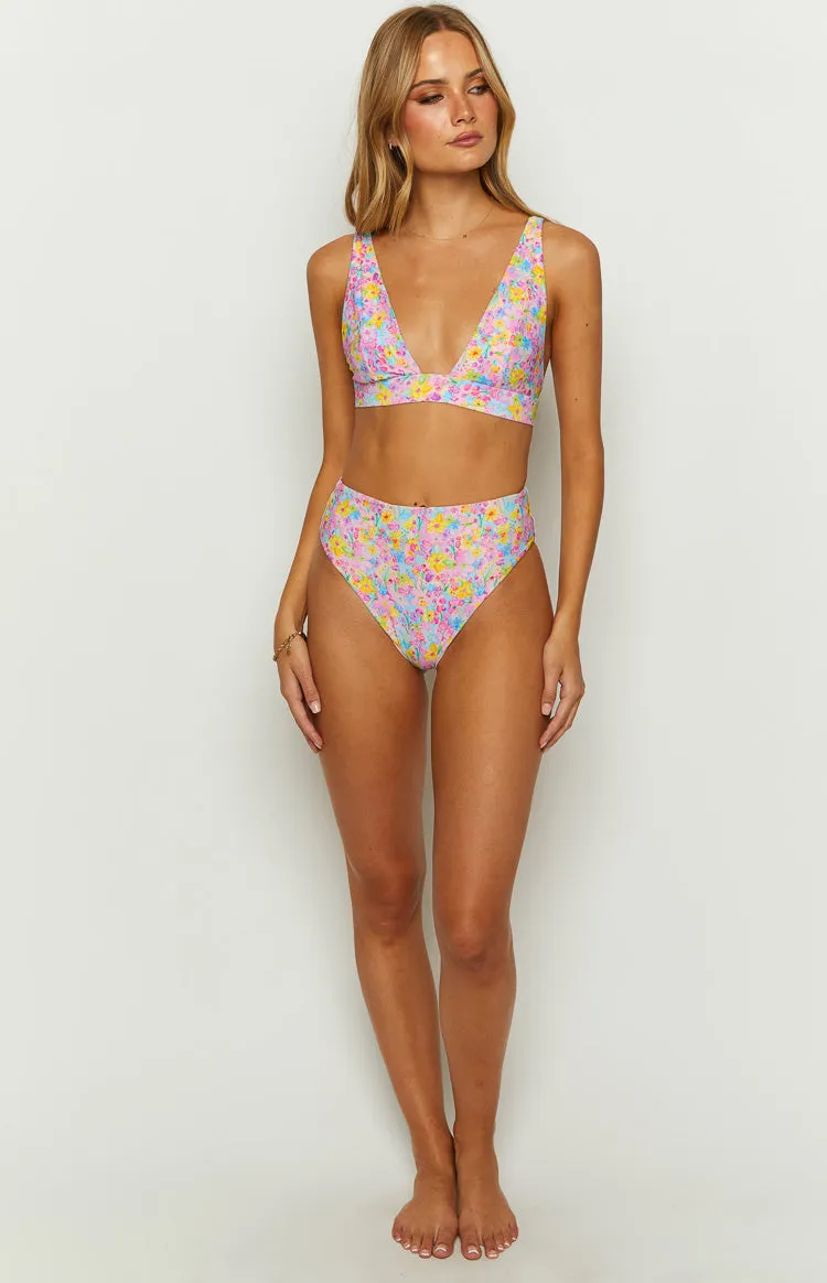 9.0 Swim Majorca Painted Floral High Waisted Bikini Bottoms sold by Beginning Boutique product image thumbnail 2