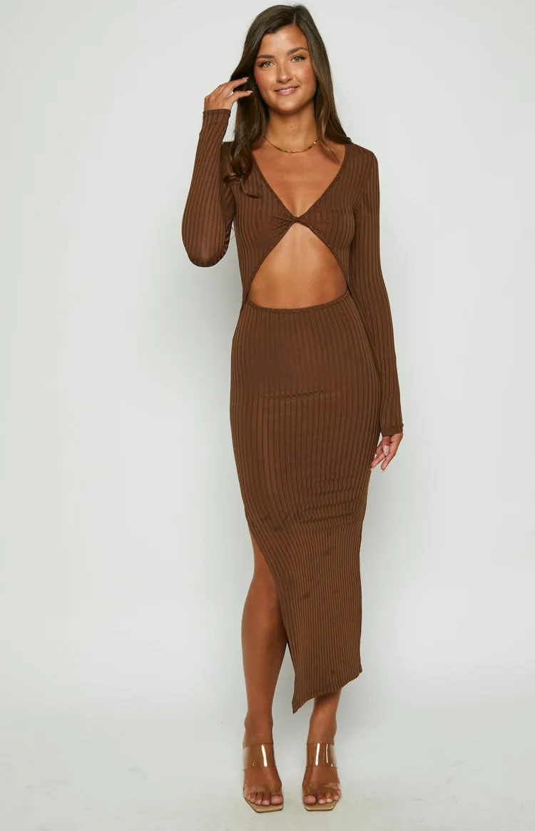 Hailey Cut Out Midi Brown sold by Beginning Boutique product image thumbnail 3