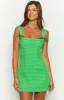 Layla Green Tie Back Mini Dress sold by Beginning Boutique