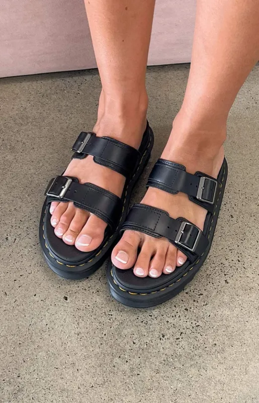 Dr. Martens Myles Slide Sandal Black sold by Beginning Boutique