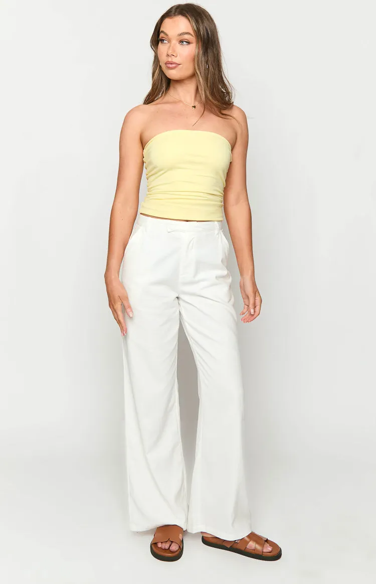 Cabo White Linen Blend Pants sold by Beginning Boutique product image thumbnail 2