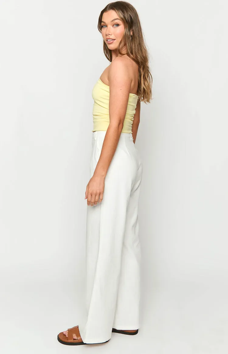 Cabo White Linen Blend Pants sold by Beginning Boutique product image thumbnail 4