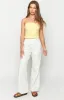 Cabo White Linen Blend Pants sold by Beginning Boutique