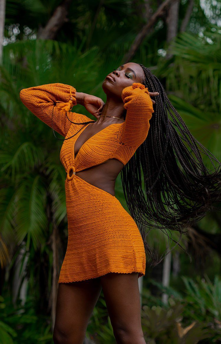 Cleo Crochet Dress Mustard sold by Beginning Boutique product image thumbnail 8