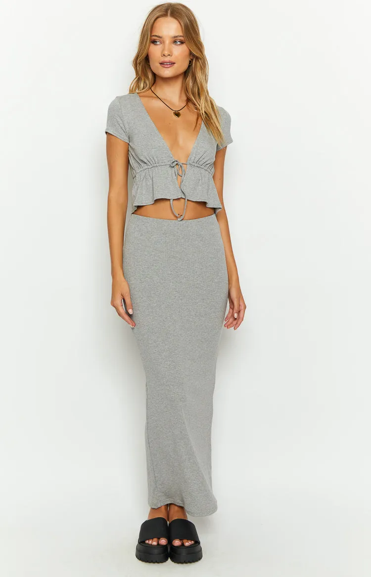 Kirra Grey Maxi Skirt sold by Beginning Boutique product image thumbnail 3