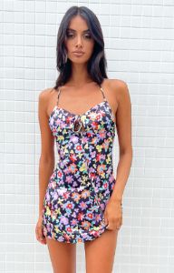 Alba Floral Mini Dress sold by Beginning Boutique