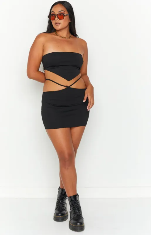 Jessi Black Mini Skirt sold by Beginning Boutique