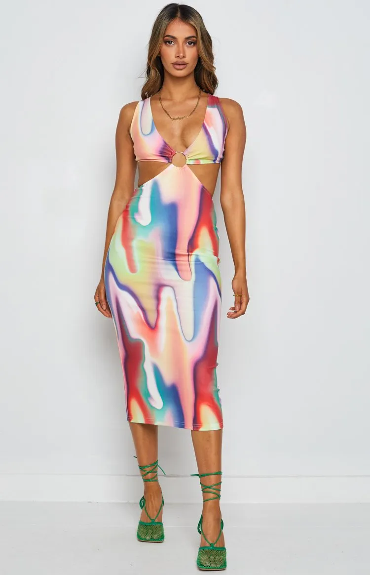 Sylvia Multi Midi Dress sold by Beginning Boutique product image thumbnail 3