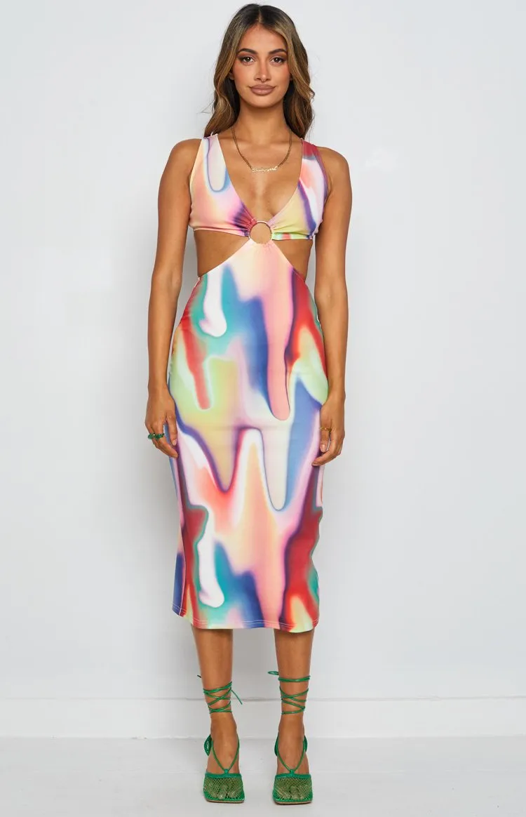 Sylvia Multi Midi Dress sold by Beginning Boutique product image thumbnail 4