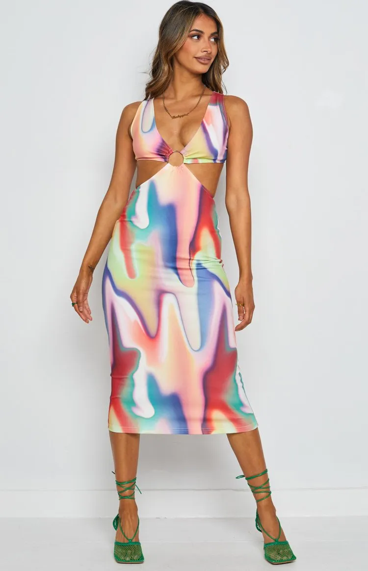 Sylvia Multi Midi Dress sold by Beginning Boutique product image thumbnail 5