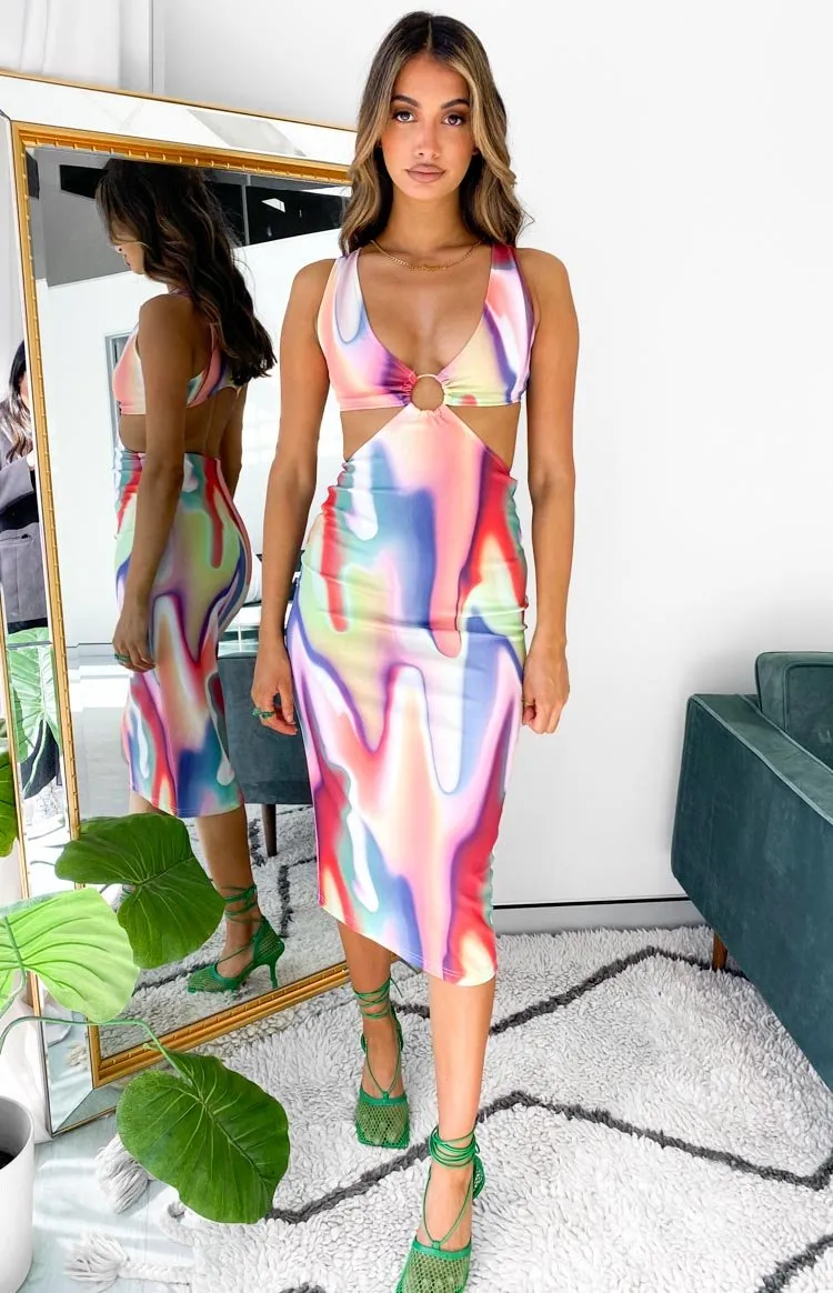 Sylvia Multi Midi Dress sold by Beginning Boutique product image thumbnail 2