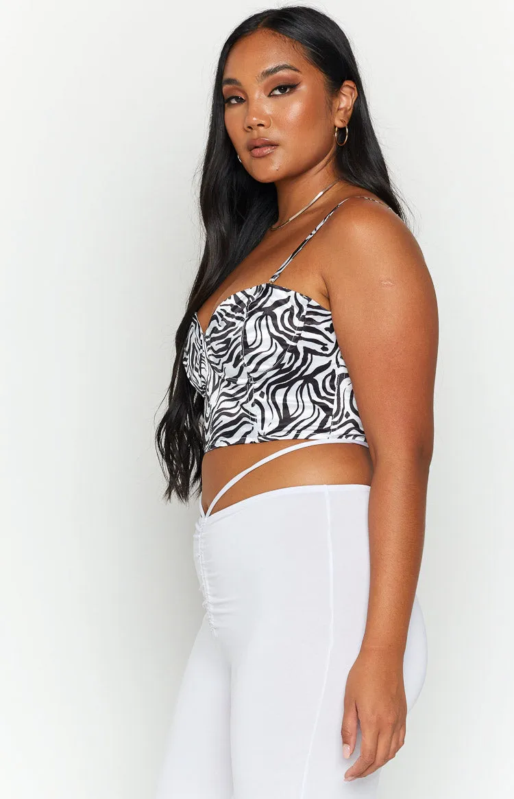 Amalie Black Print Corset Top sold by Beginning Boutique product image thumbnail 4