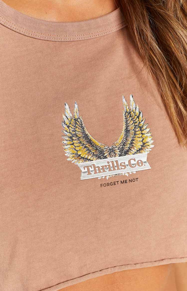 Thrills Wind Beneath Cork Super Crop Tank sold by Beginning Boutique product image thumbnail 6