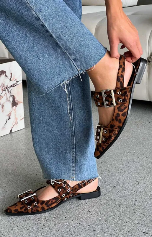 Therapy Matilda Leopard Print Pointed Flats sold by Beginning Boutique