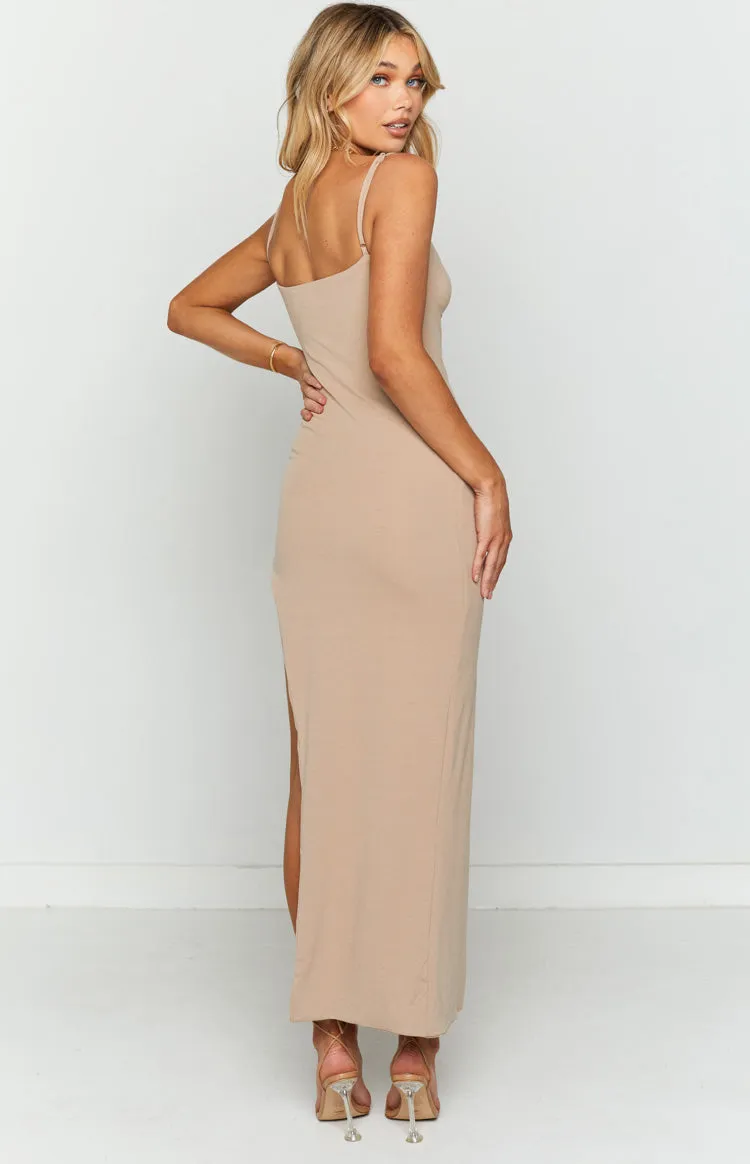 Dela Beige Midi Dress sold by Beginning Boutique product image thumbnail 5