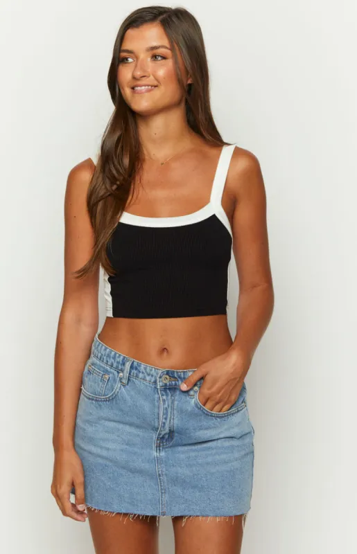 Zimmi Black and White Top sold by Beginning Boutique