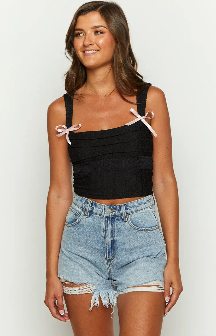 Vida Black Bow Top sold by Beginning Boutique product image thumbnail 2