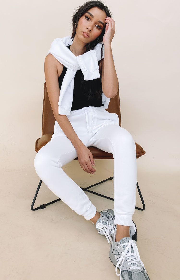 Sports Wear Track Pants White sold by Beginning Boutique product image thumbnail 2