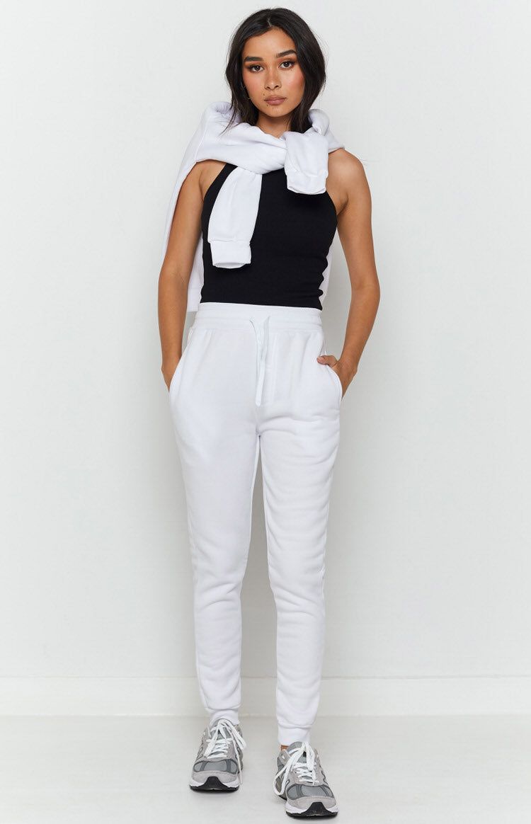 Sports Wear Track Pants White sold by Beginning Boutique product image thumbnail 4