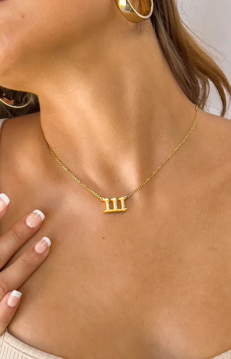 111 Gold Angel Number Necklace sold by Beginning Boutique product image thumbnail 5
