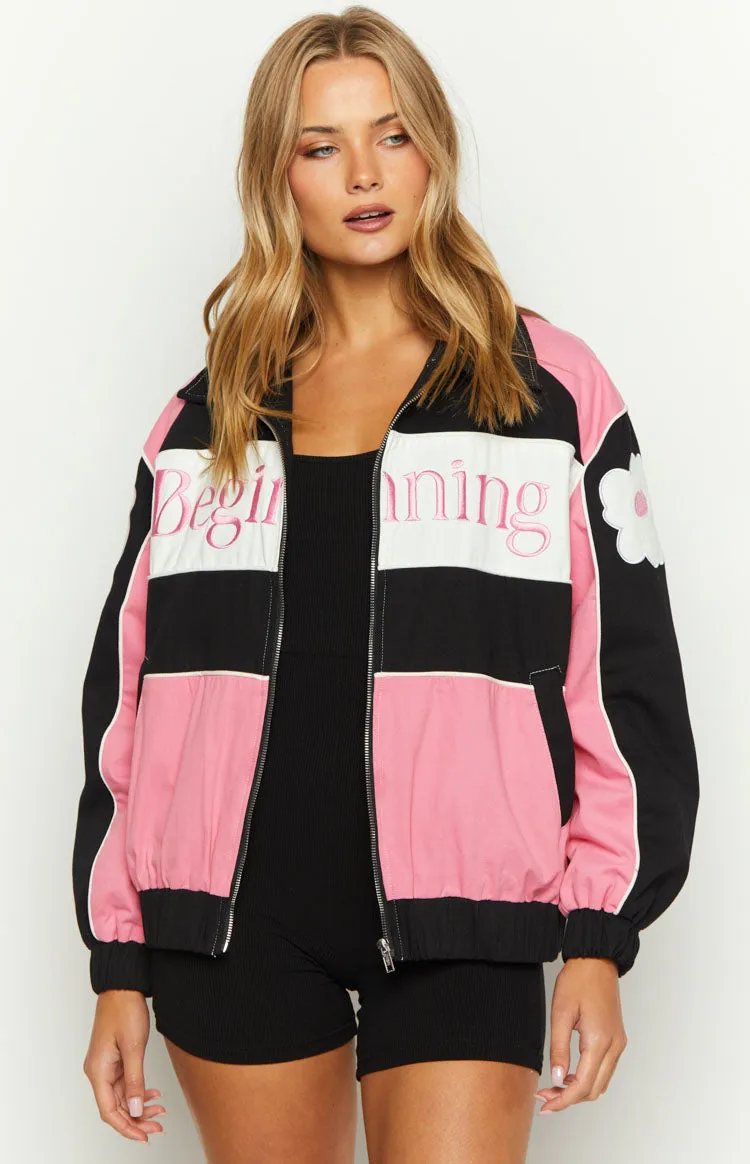 Beginning Pink Bomber Jacket sold by Beginning Boutique product image thumbnail 3