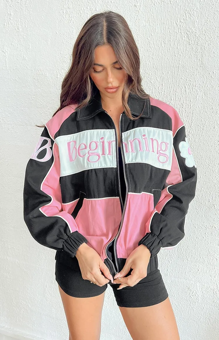 Beginning Pink Bomber Jacket sold by Beginning Boutique