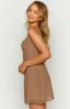 Penny Lane Brown Spotted Mini Dress sold by Beginning Boutique