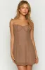 Penny Lane Brown Spotted Mini Dress sold by Beginning Boutique