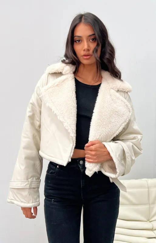 Lioness Off Duty Cream Jacket sold by Beginning Boutique