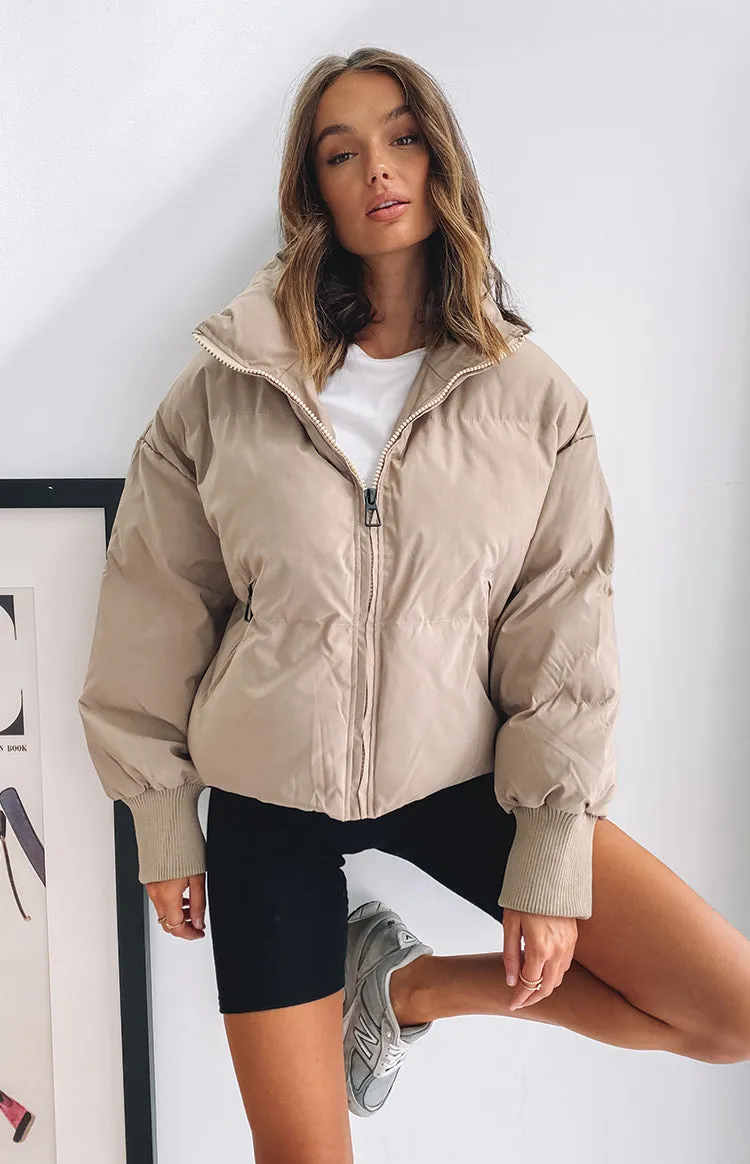 Remi Puffer Jacket Nude sold by Beginning Boutique product image thumbnail 5
