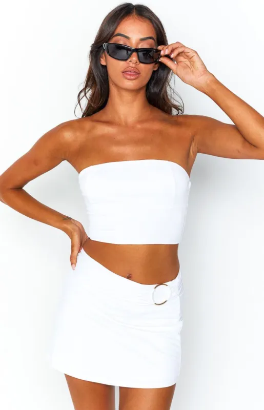 Honey White Mini Skirt sold by Beginning Boutique