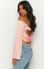 Darcie Pink Satin Long Sleeve Top sold by Beginning Boutique