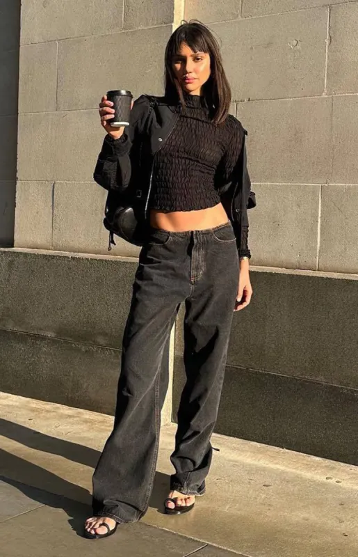 Lioness Practical Magic Charcoal Jeans made by Beginning Boutique