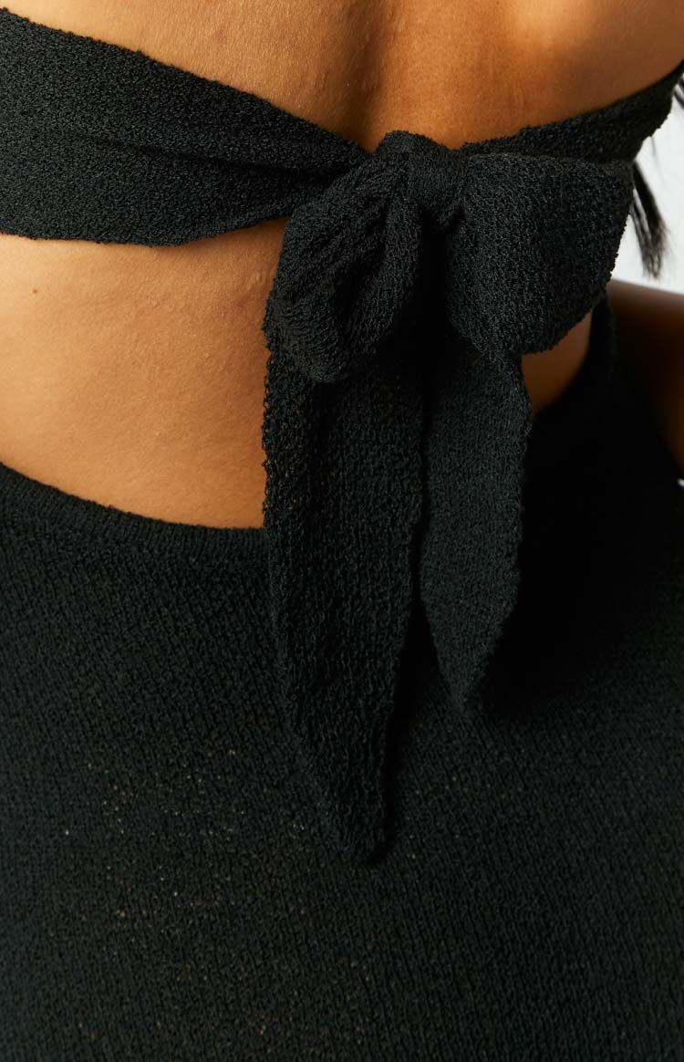 Skye Black Knit Maxi Dress sold by Beginning Boutique product image thumbnail 6