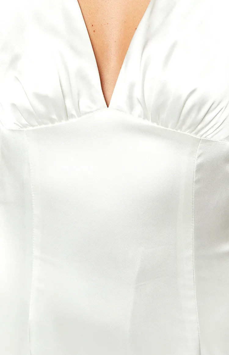 Clara White Maxi Dress sold by Beginning Boutique product image thumbnail 5