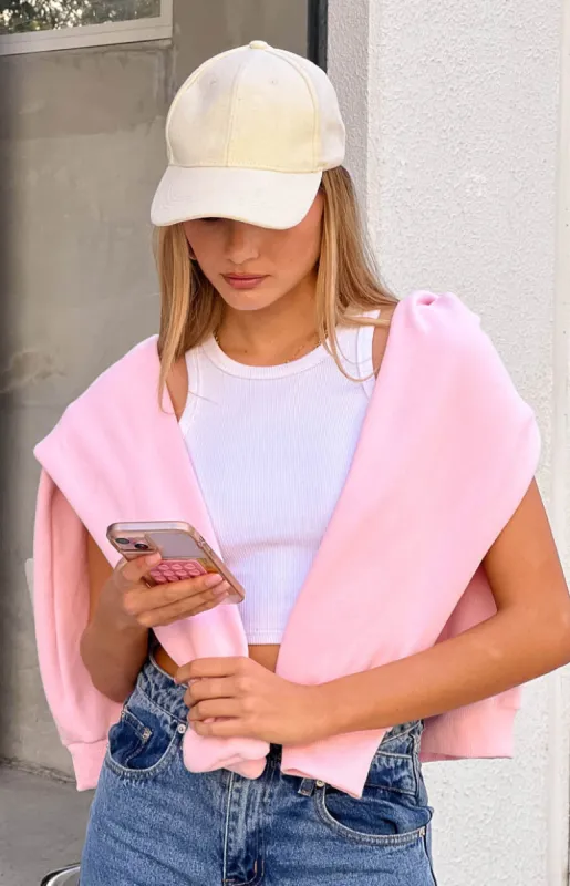 Kerry Cream Suede Baseball Cap sold by Beginning Boutique