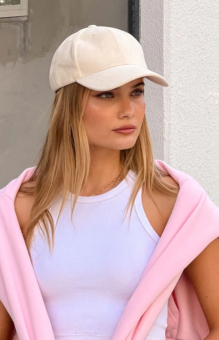 Kerry Cream Suede Baseball Cap sold by Beginning Boutique product image thumbnail 5
