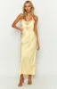 Elery Light Yellow Midi Dress sold by Beginning Boutique