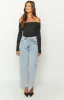 Phoenix Black Off Shoulder Bodysuit sold by Beginning Boutique