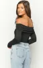 Phoenix Black Off Shoulder Bodysuit sold by Beginning Boutique