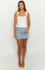 Sian White Lace Up Top sold by Beginning Boutique