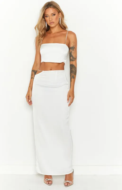Confetti White Midi Skirt sold by Beginning Boutique