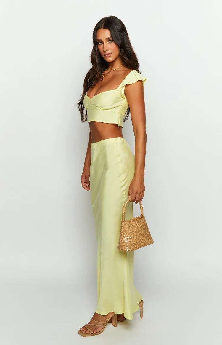 Anna Yellow Maxi Skirt sold by Beginning Boutique product image thumbnail 5