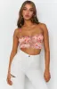 Cressida Corset Red Print sold by Beginning Boutique