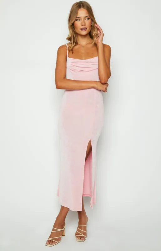 Scenic Pink Midi Dress sold by Beginning Boutique