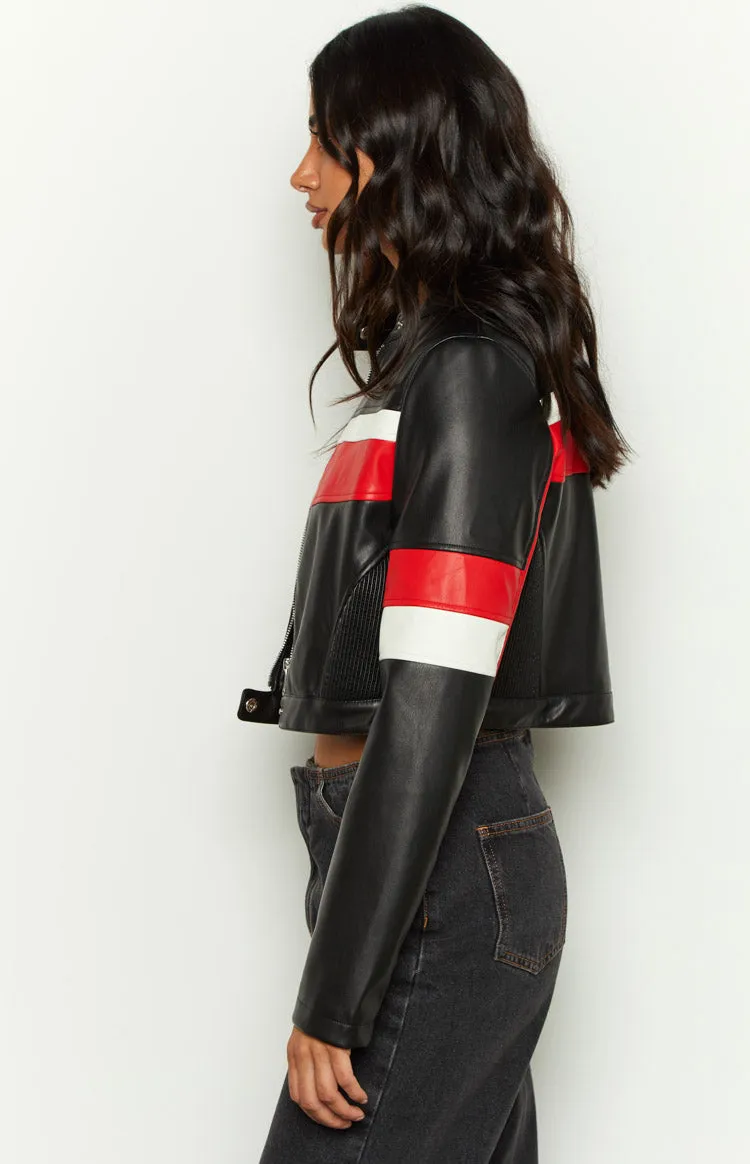 Jayella Black Moto Jacket sold by Beginning Boutique product image thumbnail 3
