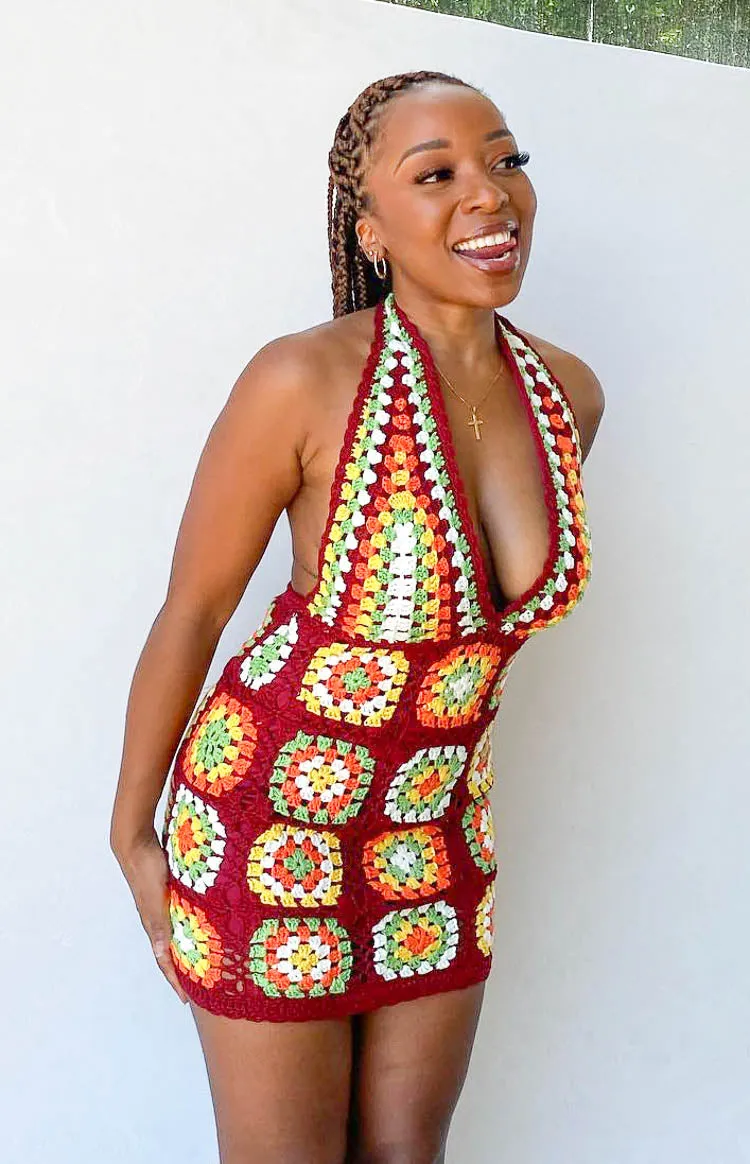 Harmon Crochet Dress Multi sold by Beginning Boutique product image thumbnail 2